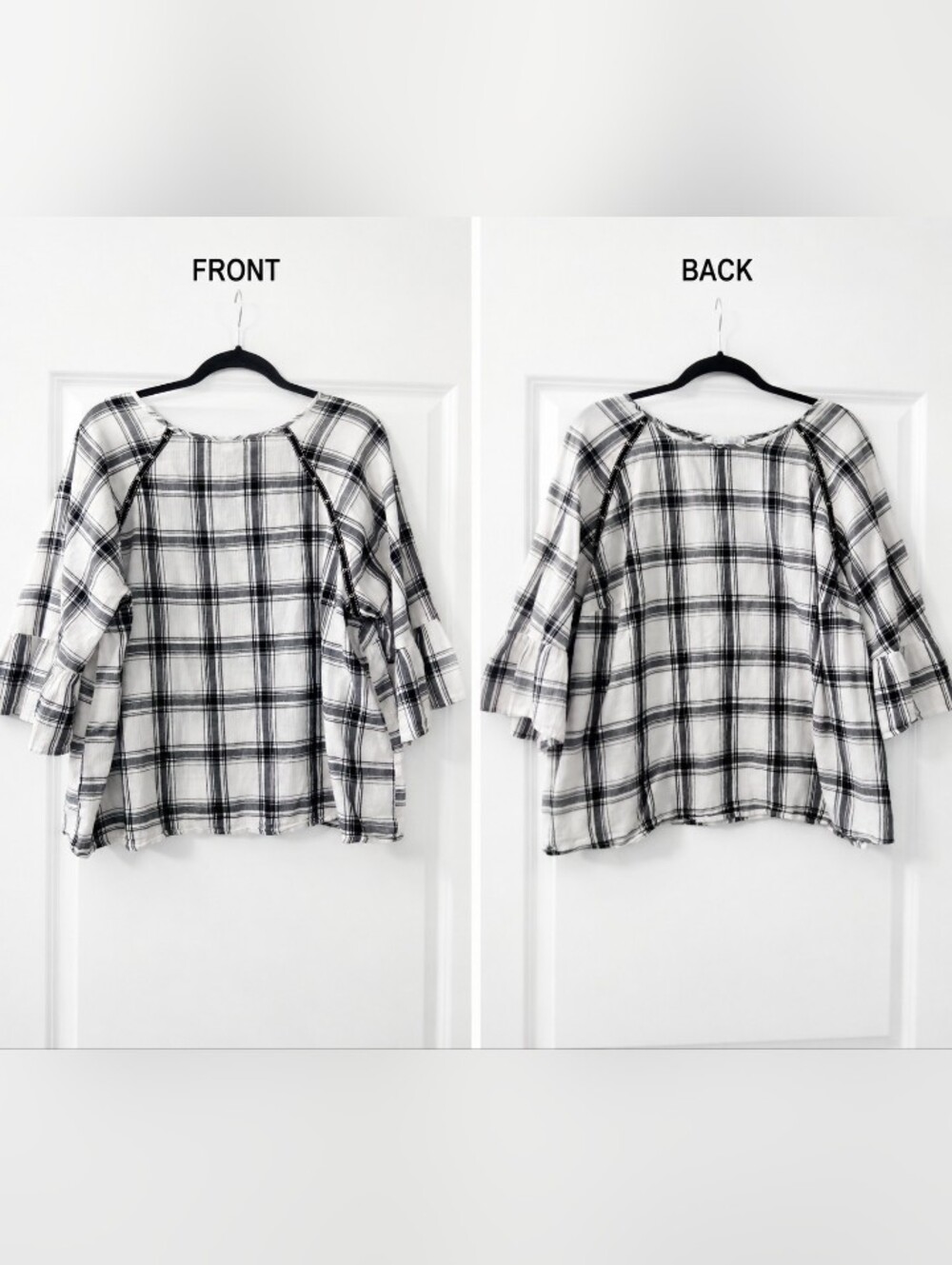Boutique Plus Cottagecore Prairie Boho Chic Ruffle Bell Sleeved Blouse Size 1X